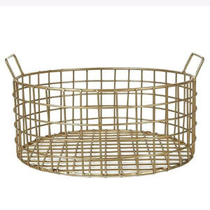 Cesta de Almacenamiento Redonda de Malla Metálica con Asas para Decoración de Sala de Estar y Cocina, Calidad Estándar, Alambre Decorativo Negro - Product Image 6