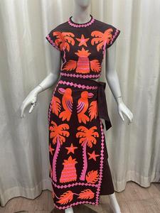 Conjunto de Vestido Casual de Algodón Tejido Sólido sin Mangas para Falda Maxi, Vestidos Casuales para Mujer, Conjunto de Vestido Ajustado - Product Image 2