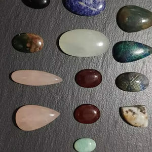 พลอยธรรมชาติคุณภาพสูง รูปทรงแบน ครึ่งวงรี ครึ่งธรรมชาติ อาเกต แจสเปอร์ หยก คริสตัล ลาพิส ลด 20% พร้อมของแถม - Product Image 6