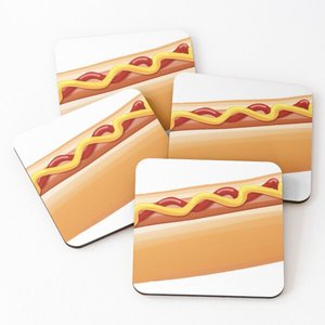 Posavasos de madera de Acacia con Mango impreso, Juego de 4 piezas, 961 - Product Image 5