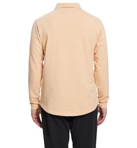 Polo à manches longues pour homme personnalisé 2025, en coton compressé, uni, décontracté, imprimé, grande taille, polo à manches courtes ou longues - Product Image 6