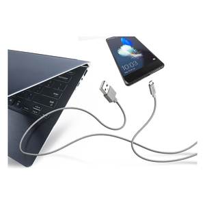 Cable de carga y datos USB-C trenzado plateado de 1,5 m TECABLETC15BS - Product Image 3