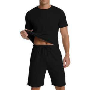 Tenues décontractées pour hommes, survêtement d'été, vêtements décontractés et confortables, respirant, survêtement d'été 100% coton pour hommes - Product Image 4