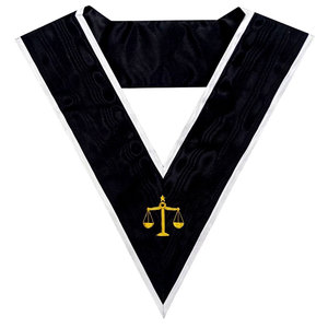 2025 Scottish Rite AASR 30e degré collier secrétaire brodé cuir Badge Sew-On Technics - Product Image 3