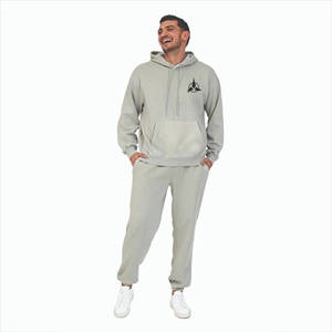 Ensembles de survêtements zippés à la mode personnalisés Ensembles sweat à capuche zippé et pantalon de survêtement en coton à séchage rapide surdimensionné et lourd pour hommes OEM - Product Image 5