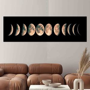 Impresionante impresión artística en lienzo de galaxia con fases lunares, decoración elegante para pared, lienzo envuelto - Product Image 1