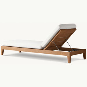 Chaise longue de piscine en teck moderne pour hôtel, ensemble de chaises longues de piscine extérieure pour villa, chaise longue de plage de luxe pour resort - Product Image 5