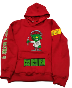 Sudadera con capucha bordada desgastada lavada con ácido de algodón 100% para hombre, sudaderas de Otoño de 220 gramos - Product Image 2