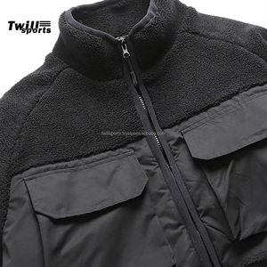 2025 Men's Heavyweight Full Zip Sherpa <b>Fleece</b> <b>Jacket</b> Winter Fashion Warm <b>Thickness</b> Coat Stand Custom Embroidery Logo High Street - Product Image 4