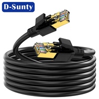 Câble Ethernet Cat8 BC à vitesse maximale, Cat 8 RJ45 plaqué or, 30m, 40 Gbps, cordon de raccordement SFTP, fil torsadé, câbles de télécommunication
