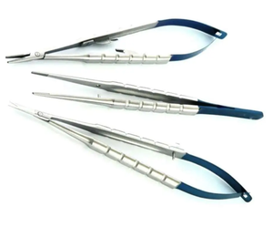 Micro tijeras Castroviejo de 11cm, portaagujas curvos de 5 \ ", fuente de alimentación Manual para instrumentos de oído, instrumentos quirúrgicos básicos - Product Image 4