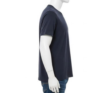 Camisetas de Manga Corta con Cuello Redondo Teñidas con Hilo, Tela de Algodón, Antiencogimiento, Uso Diario Informal, Suaves y Transpirables, Ropa de Verano - Product Image 3