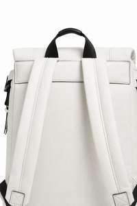 Sac à dos minimaliste en cuir véritable à enroulement pour hommes, grande capacité, sac de bureau et pour ordinateur portable - Product Image 4