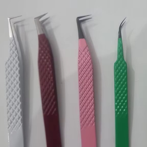 Meilleure vente de pince à épiler à pointe en fibre d'acier inoxydable personnalisée professionnelle - Product Image 1