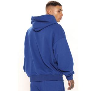 Sweat-shirts à capuche surdimensionnés en molleton français de couleur personnalisée fabriqués en usine en grande quantité pour hommes, poches kangourou, haute qualité - Product Image 2