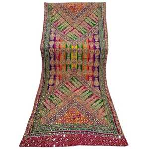 Antique Indian Banjara Mirror Work Kutch Shawls Hand Embroidered Shawls <b>Scarves</b> for Women Ethnic Shawls Available at Wholesale - Product Image 1