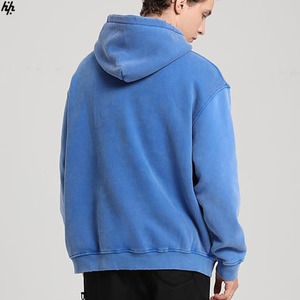 Precio al por mayor sudaderas con capucha para ropa de Hombre Sudaderas con capucha de lavado ácido 100% estilo urbano Sudadera con capucha acogedora con logotipo bordado - Product Image 3