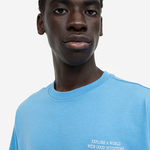 Camisa de manga corta informal de alta calidad 100% algodón y poliéster Color sólido impresión personalizada al por mayor - Product Image 5