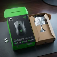 Compatible con DeathAdder Essential Design RGB, Ratón para Juegos con Cable, 6400 DPI, Ergonómico, Óptico, 5 Botones, para PC y Portátil