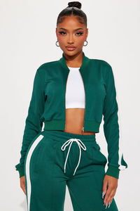 Chándal deportivo de lana personalizado de alta calidad para mujer, conjunto de dos piezas de talla grande de lujo, patrón sólido - Product Image 6