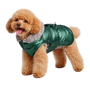 Slip On Insulated Dog Jacket Metallic Winter Pet Vest Warm Puffer Coat With Soft Lining For Small Medium Large Dogs - Product Image 1
