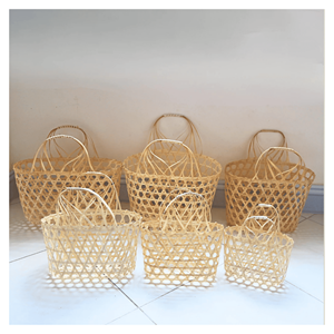 Cesta de Regalo de Bambú Hecha a Mano con Material de Bambú Natural para Envasado de Alimentos, Regalos Corporativos, Decoración del Hogar, Procedente de Vietnam - Product Image 4