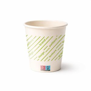 Gobelets en papier kraft à double paroi jetables 200 ml Logo personnalisé Imperméable Diamètre 90 mm - Product Image 1