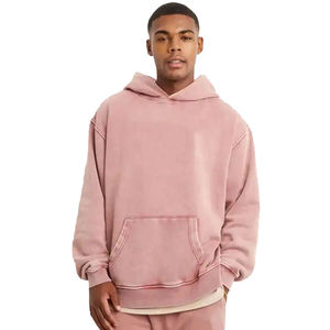 High Quality 500GSM Heavyweight 100% Cotton Winter Plain Dyed Vintage Pullover Hoodie Custom Designer Streetwear Acid <b>Wash</b> - Product Image 1