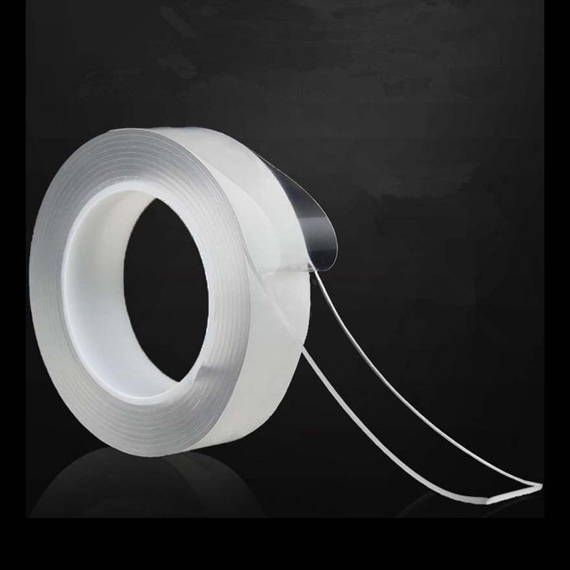 Washable Clear Sticky Tape Self Adhesive Heavy Duty Acrylic Nano Tape Reusable Double Sided Nano Tape Removable Sticky Strip