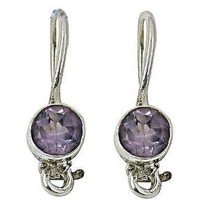 Boucles d'oreilles vintage en argent 925 avec améthyste, tendance, plaquées or 14K 18K, forme de cœur, bijoux en pierres précieuses, diamant pour femmes - Product Image 2