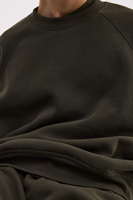 Sweat-shirt homme oversize en molleton épais à manches longues, épaules tombantes, décontracté, effet délavé, 100% coton, logo personnalisé brodé