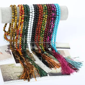 Belles perles de résine époxy de 10mm transparentes Paar Tasbih pour la fabrication de bijoux religieux vente de stock bon marché 99 chapelets islamiques - Product Image 6