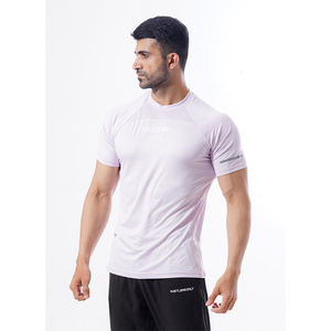 T-shirt uni pour hommes T-shirts respirants en polyester Impression par sublimation personnalisée logo T-shirts unisexes de sport pour hommes - Product Image 1