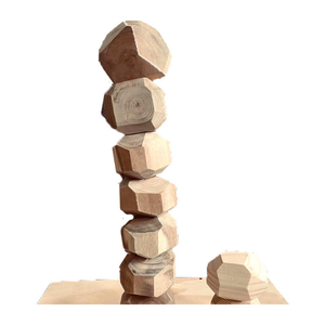 Jouet éducatif Montessori en bois, pierres d'équilibre durables en bois pour le développement des compétences cérébrales des tout-petits - Product Image 1