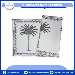 Printed Table Runner Traditional Hand Block Printed Embroidered 100%Pure Cotton Canvas Table Runner 33X120Cms at Wholesale Price - Product Image 4