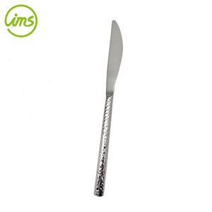 Premium Hammered Handle Serrated Blade Stainless Steel <b>Dinner</b> <b>Knife</b> - Product Image 2