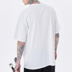 Wholesale Custom Printed <b>Polyester</b>/Cotton Heavyweight Oversized Breathable Canvas T-<b>shirts</b> for Men - Product Image 3