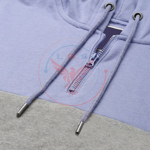 Hot Sale Unique Design Men's Winter Half-<b>Zip</b> <b>Hoodies</b> Solid Pattern Customized Breathable Durable Polyester/Cotton <b>Pocket</b> Design - Product Image 5