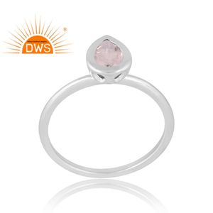 Latest Selling Sterling Silver Natural <b>Rose</b> <b>Quartz</b> Gemstone <b>Ring</b> Custom Design Jewelry For Women Gift For Her - Product Image 1