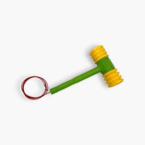 Marteau d'arcade unisexe à double tête, rond, jaune, épais, résistant aux chocs, en plastique, pour les enfants de 2 à 4 ans, jouets de martelage - Livraison gratuite - Product Image 1
