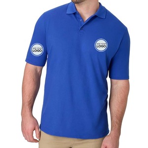 Button Basic 50% Cotton, 50% Polyester Polo Shirts Men's Short Sleeve Jersey Pocket Polo Shirt - Product Image 6