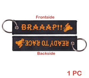 Tùy Chỉnh Thêu/Dệt Keychain Hoa Bay Vòng Chìa Khóa Cho Xe Máy Và Xe/Cá Nhân Thêu Ánh Sáng Keychain - Product Image 5