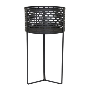 Soporte moderno para plantas de metal de mediados de siglo, maceta de Interior de hierro negro, soporte para maceta, decoración barata al por mayor para uso en jardín - Product Image 4