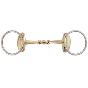 Bocado de Acero Inoxidable de Alta Calidad con Alas Doradas Inglesas, Fabricado en Latón y Anillos de Acero con Logotipo Personalizado, MOQ Bajo - Product Image 1