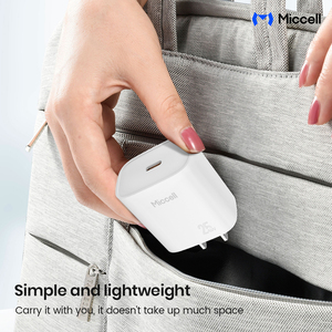 <span class=keywords><strong>Chargeur</strong></span> rapide pour téléphone Miccell De Celulares QC 3.0 USB C avec câble C vers C PD 25W, charge rapide haute puissance, chargeurs de téléphone - Product Image 5