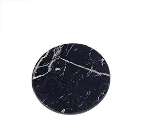Ensemble de dessous de verre en marbre noir rond à la demande résistant à la chaleur et pour villa de bureau à domicile utilisation intérieure forme de pierre de grande dalle - Product Image 4