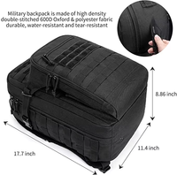 Sac à dos tactique imperméable pour le camping, la randonnée, la chasse, Molle, sac à dos de 3 jours, sacs à dos