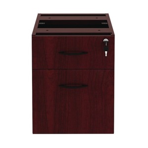 Alera Valencia Series - Pedestal para archivador colgante de 2 cajones, 15,63 pulgadas. X 20.5 Pulgadas X 19.25 pulgadas Organizador de Oficina con Acabado en Caoba - Product Image 3