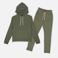 Conjuntos de Dos Piezas Personalizados de Sudadera con Capucha y Pantalones Deportivos de Invierno Vintage, Impresión DTG, 100% Algodón Felpa