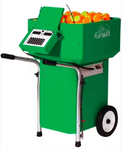 Green Tennis <b>Ball</b> <b>Machine</b> Adjustable Speed Practice Trainer 150 <b>Ball</b> Capacity Outdoor Court Training Equipment - Product Image 2